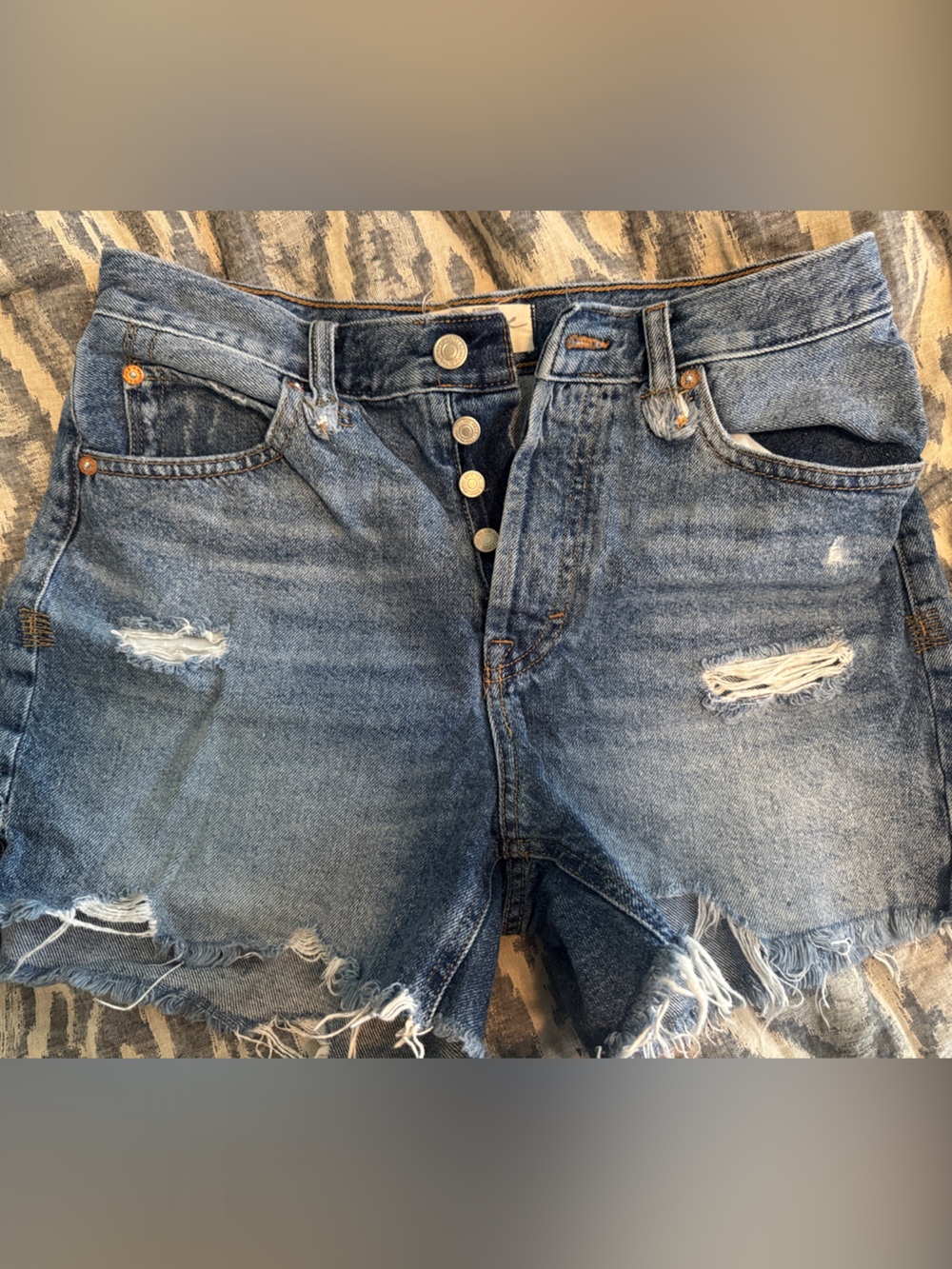 Free people High-Rise Distressed Women's Denim Shorts